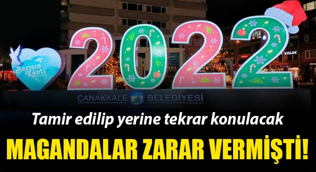 Magandalar zarar vermişti: Tamir edilip yerine tekrar konulacak