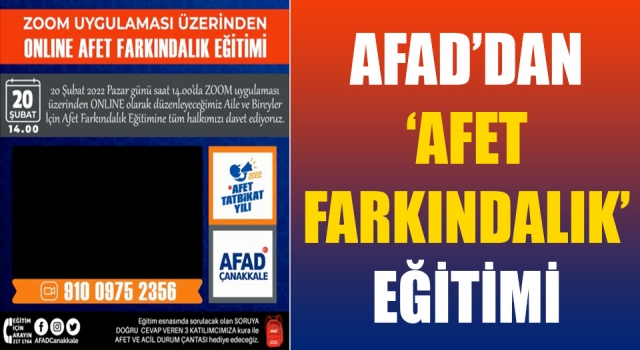 AFAD’dan Afet Farkındalık Eğitimi