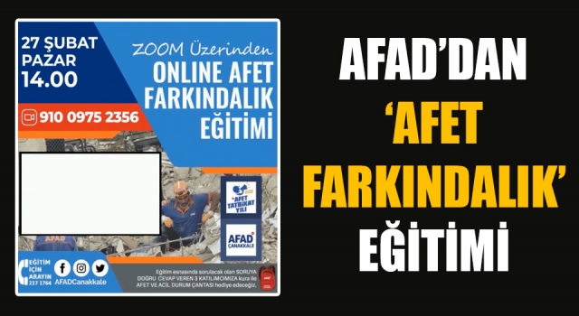 AFAD’dan Afet Farkındalık Eğitimi