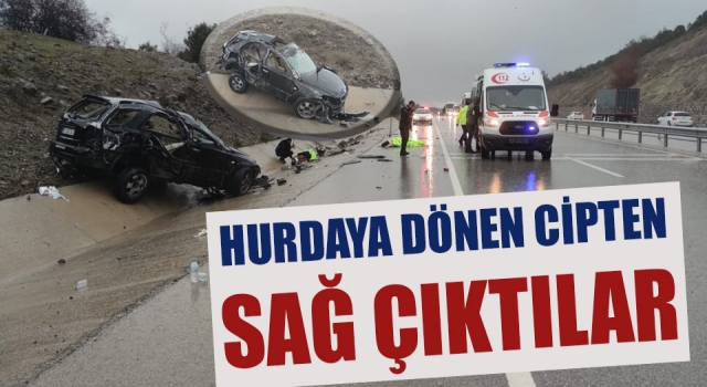 Ayvacık’ta kontrolden çıkan cip takla attı: 6 yaralı