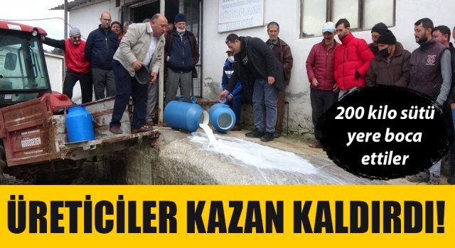 Çanakkale’de süt üreticileri kazan kaldırdı: Mandıracılara kızıp, 200 kilogram sütü yere döktüler!