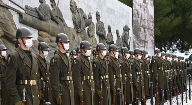 Şehitler Abidesi’nde 18 Mart tören provası gerçekleştirildi