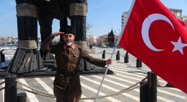 Şehitler için 508 bin adım atarak Çanakkale’ye geldi