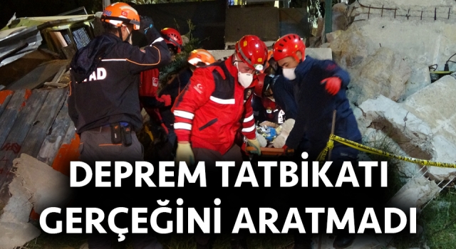 Çanakkale’de gerçeğini aratmayan deprem tatbikatı