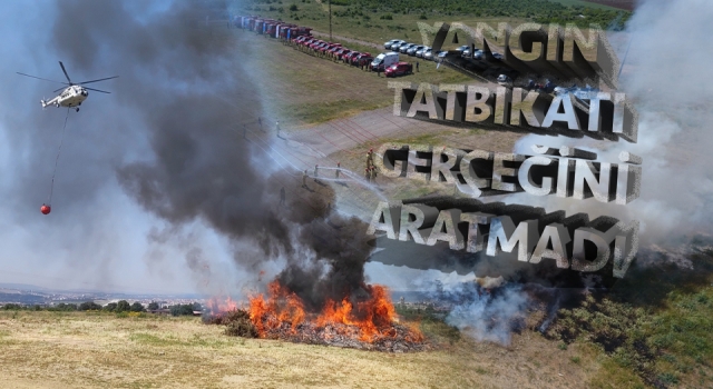 Çanakkale’de orman yangını tatbikatı