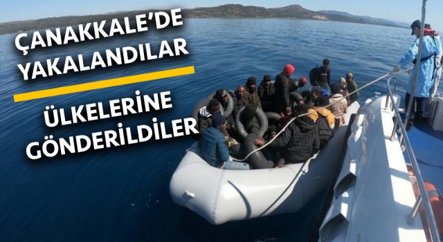 Çanakkale’de yakalanan 100 düzensiz Afgan göçmen ülkesine gönderildi