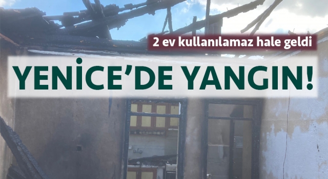 Yenice’de yangın: 2 ev kullanılamaz hale geldi