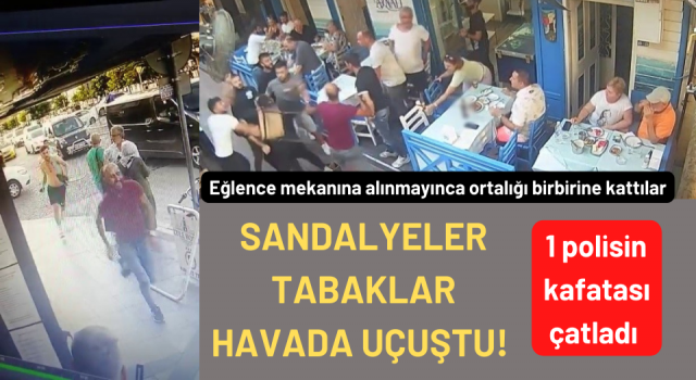 Çanakkale'de eğlence mekanına alınmayan 4 kişi ortalığı birbirine kattı: 1 polis yaralandı