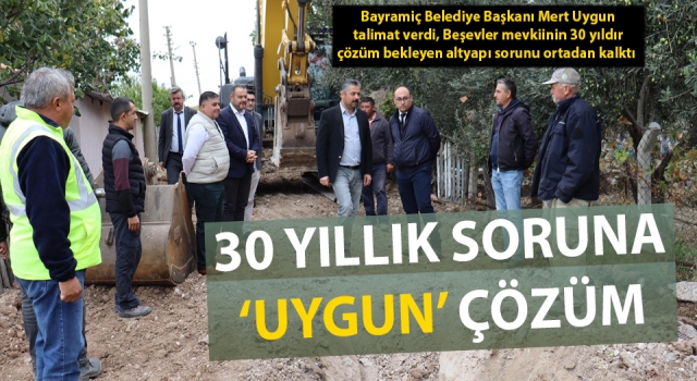 Bayramiç Belediyesi, 30 yıllık sorunu çözüme kavuşturdu