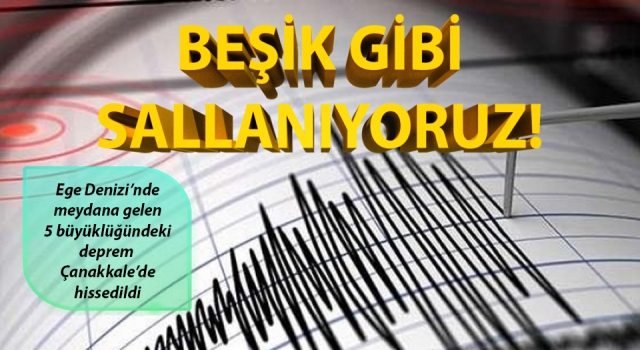 Ege'de 5 büyüklüğünde deprem: Çanakkale'yi de salladı!