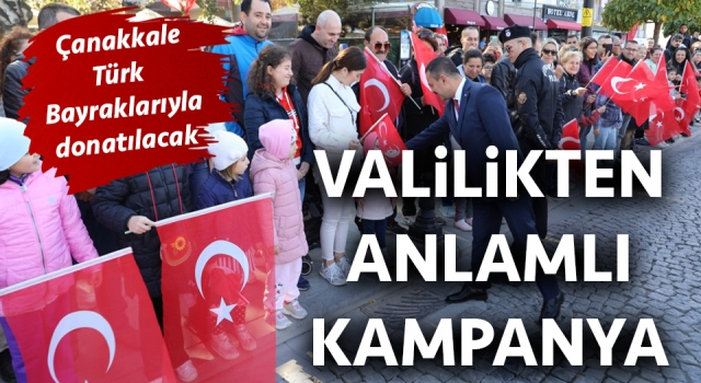 Çanakkale’de Cumhuriyetin 100’üncü yılına özel bayrak seferberliği