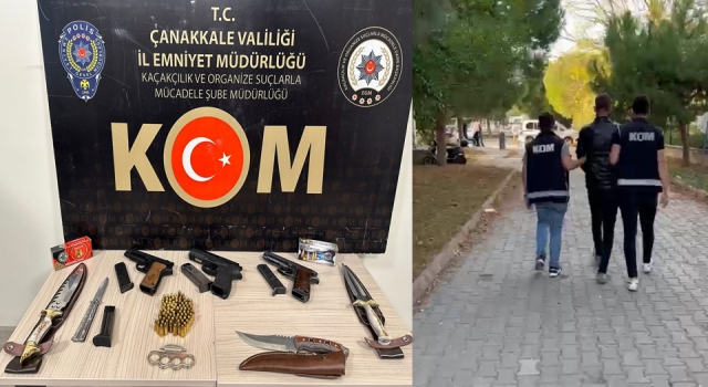 Çanakkale’de silah kaçakçılarına operasyon: 4 gözaltı, 2 tutuklama