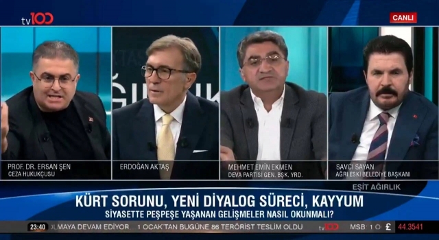 Ersan Şen’e canlı yayında tepki: "Önce avukatlığını yaptığın mafyaların, müteahhitlerin hesabını ver!"