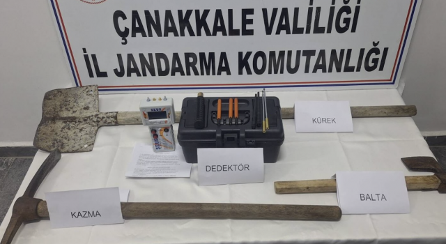 Çanakkale’de define avcılarına suçüstü!