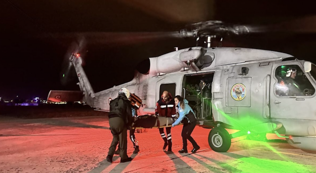 Askeri helikopter devreye girdi: Hasta vatandaş Çanakkale’ye sevk edildi