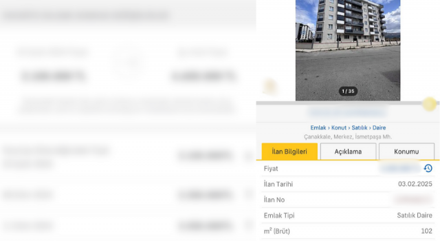 Çanakkale’de satış fiyatı 5 ayda 1,5 milyon TL artan daire sosyal medyada gündem oldu!