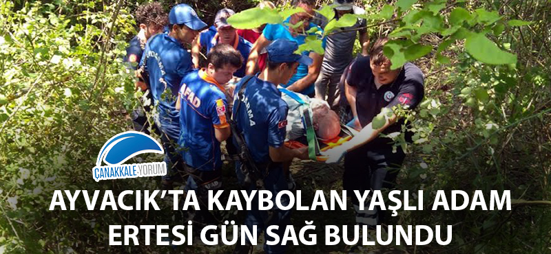 Ayvacık'ta kaybolan yaşlı adam ertesi gün sağ bulundu