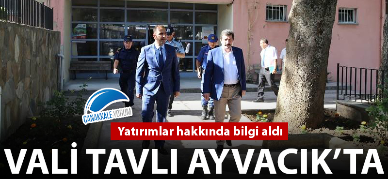 Vali Tavlı, Ayvacık'taki yatırımları inceledi