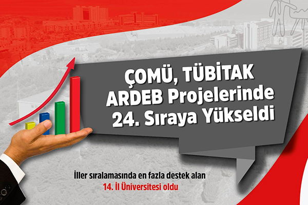 ÇOMÜ, TÜBİTAK ARDEB projelerinde 24. sıraya yükseldi