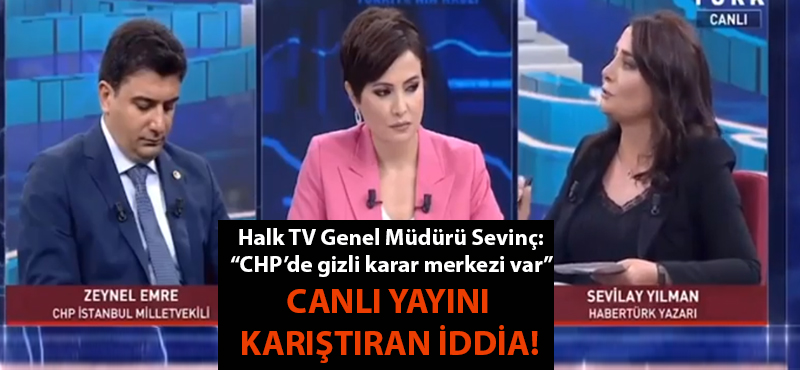 Halk TV Genel Müdürünün "CHP'de gizli karar merkezi" iddiası canlı yayını karıştırdı!