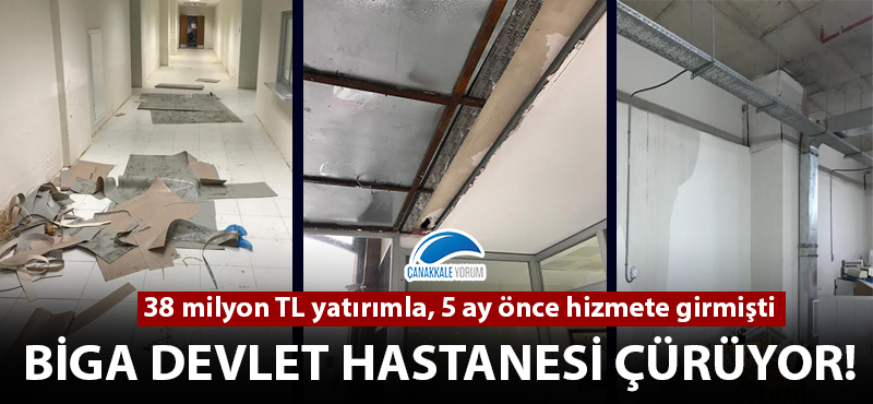 Biga Devlet Hastanesi çürüyor!