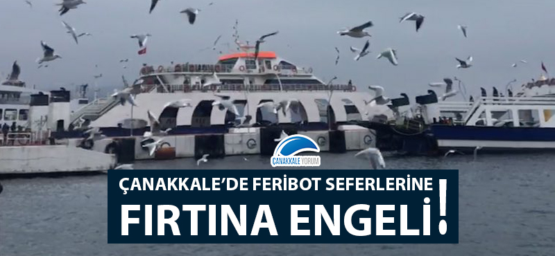 Çanakkale'de feribot seferlerine fırtına engeli!