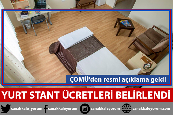 ÇOMÜ öğrenci yurdu stant fiyatları belli oldu