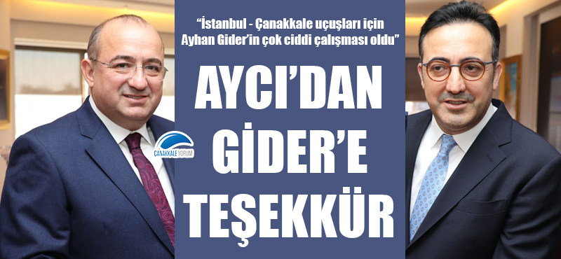 Aycı'dan Gider'e teşekkür