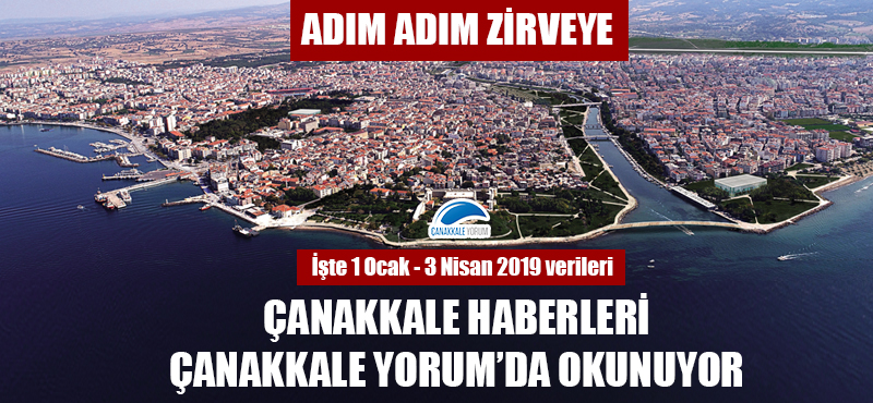 Çanakkale haberleri Çanakkale Yorum'da okunuyor: İşte 1 Ocak - 3 Nisan 2019 verileri