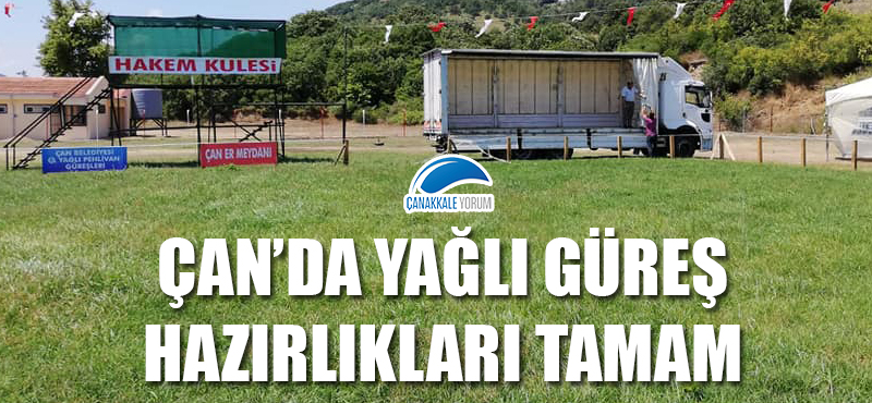 Çan'da yağlı güreş hazırlıkları tamam