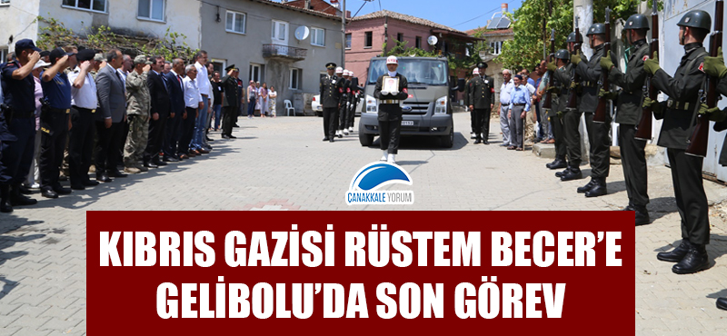 Kıbrıs Gazisi Rüstem Becer'e Gelibolu'da son görev