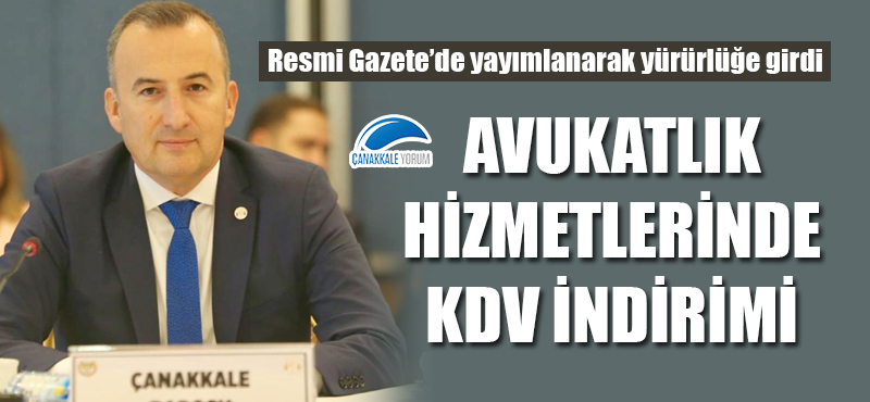 Avukatlık hizmetlerinde KDV indirimi