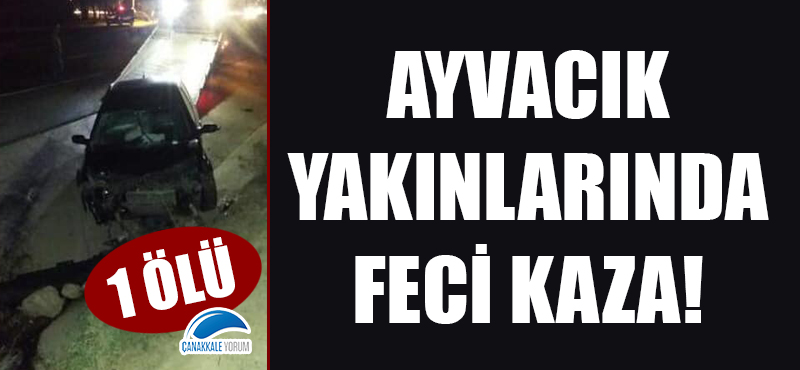 Ayvacık yakınlarında feci kaza: 1 ölü