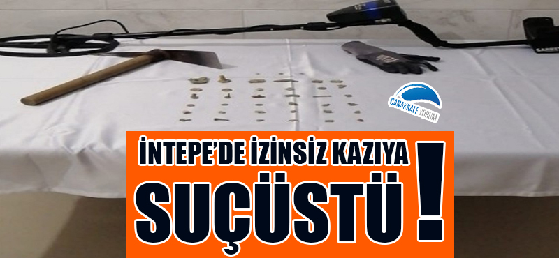 İntepe'de izinsiz kazıya suçüstü!