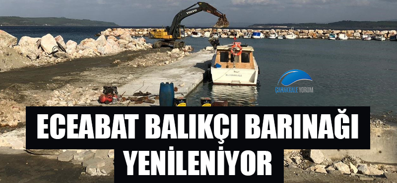 Eceabat balıkçı barınağı yenileniyor