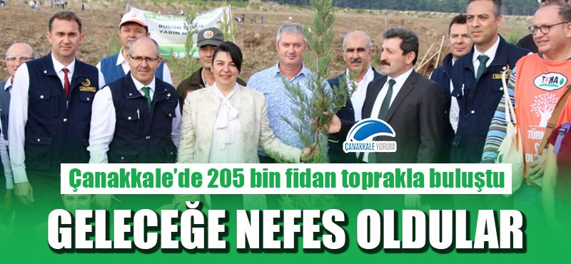 Geleceğe nefes oldular: Çanakkale'de 205 bin fidan toprakla buluştu