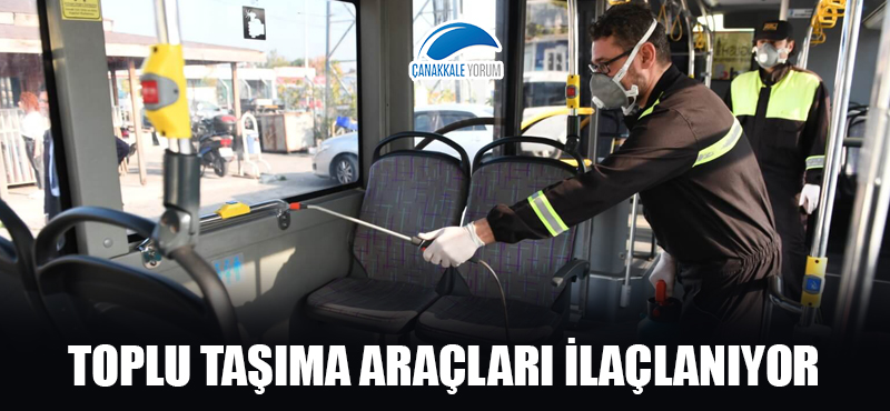 Toplu taşıma araçları ilaçlanıyor