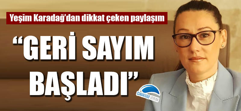 Yeşim Karadağ'dan dikkat çeken paylaşım: "Geri sayım başladı"