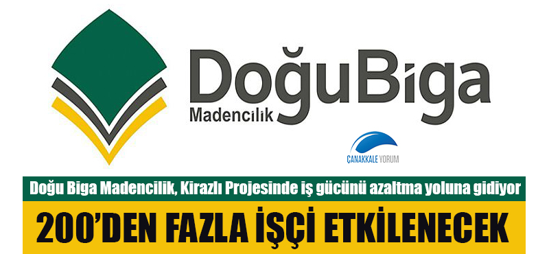 Doğu Biga Madencilik, Kirazlı Projesinde iş gücünü azaltma yoluna gidiyor: 200'den fazla işçi etkilenecek