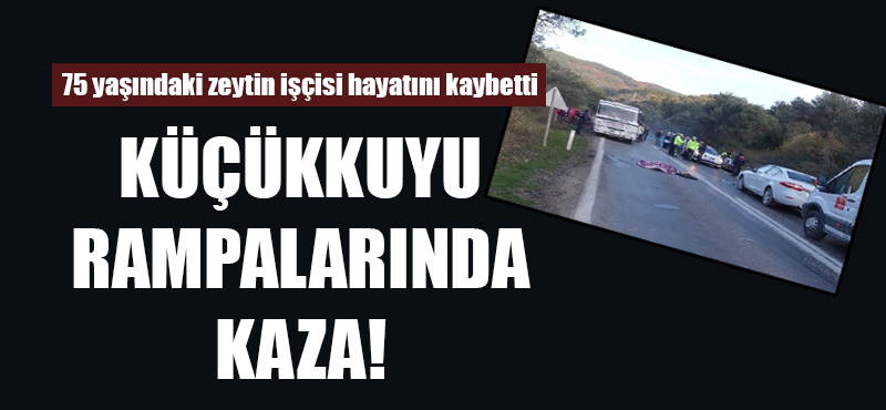 Küçükkuyu rampalarında kaza: 75 yaşındaki zeytin işçisi hayatını kaybetti!