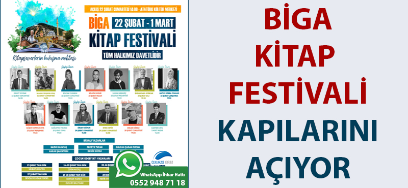 Biga Kitap Festivali kapılarını açıyor