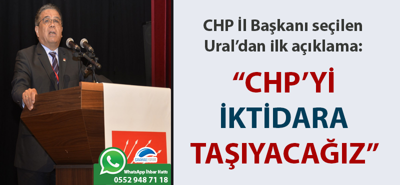 CHP İl Başkanı Metin Ümit Ural: "CHP'yi iktidara taşıyacağız"