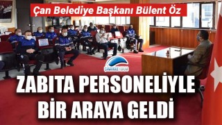 Başkan Öz, zabıta personeliyle toplantıda