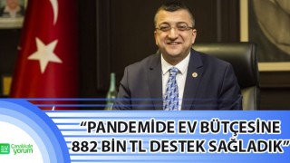 Başkan Öz: “Pandemide ev bütçesine 882 bin TL destek sağladık”