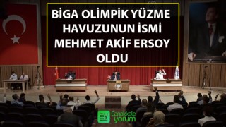 Biga olimpik yüzme havuzunun ismi Mehmet Akif Ersoy oldu