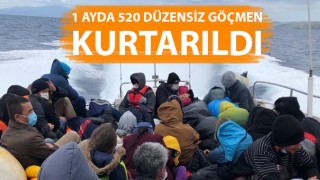 Çanakkale’de geçtiğimiz ay 520 düzensiz göçmen kurtarıldı