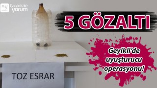 Geyikli’de uyuşturucu operasyonu: 5 gözaltı