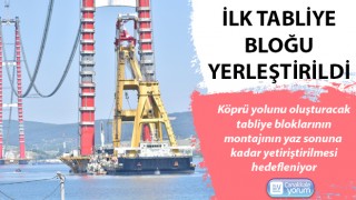 1915 Çanakkale Köprüsü'nün ilk tabliye bloğu yerleştirildi