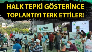 Halk tepki gösterdi, Koza maden şirketi yetkilileri toplantıyı terk etti!