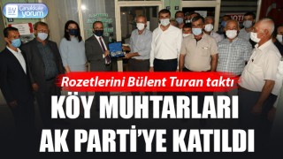 Köy muhtarları AK Parti’ye katıldı